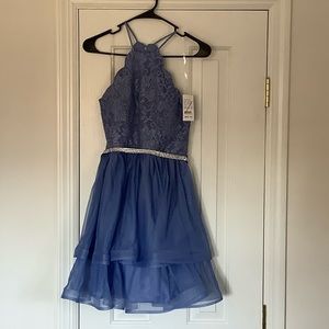 CAMILLE LA VIE PERIWINKLE DRESS NWT